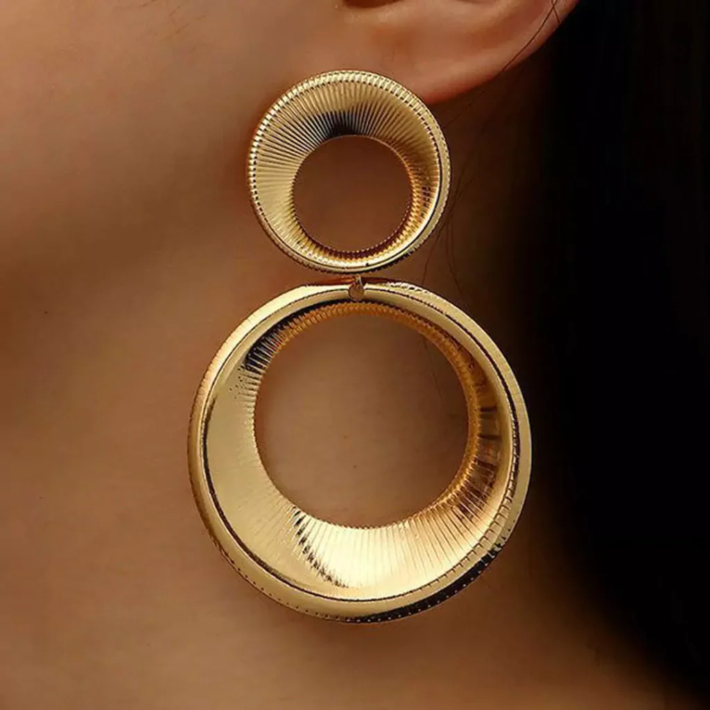 exquisite gold statement earrings