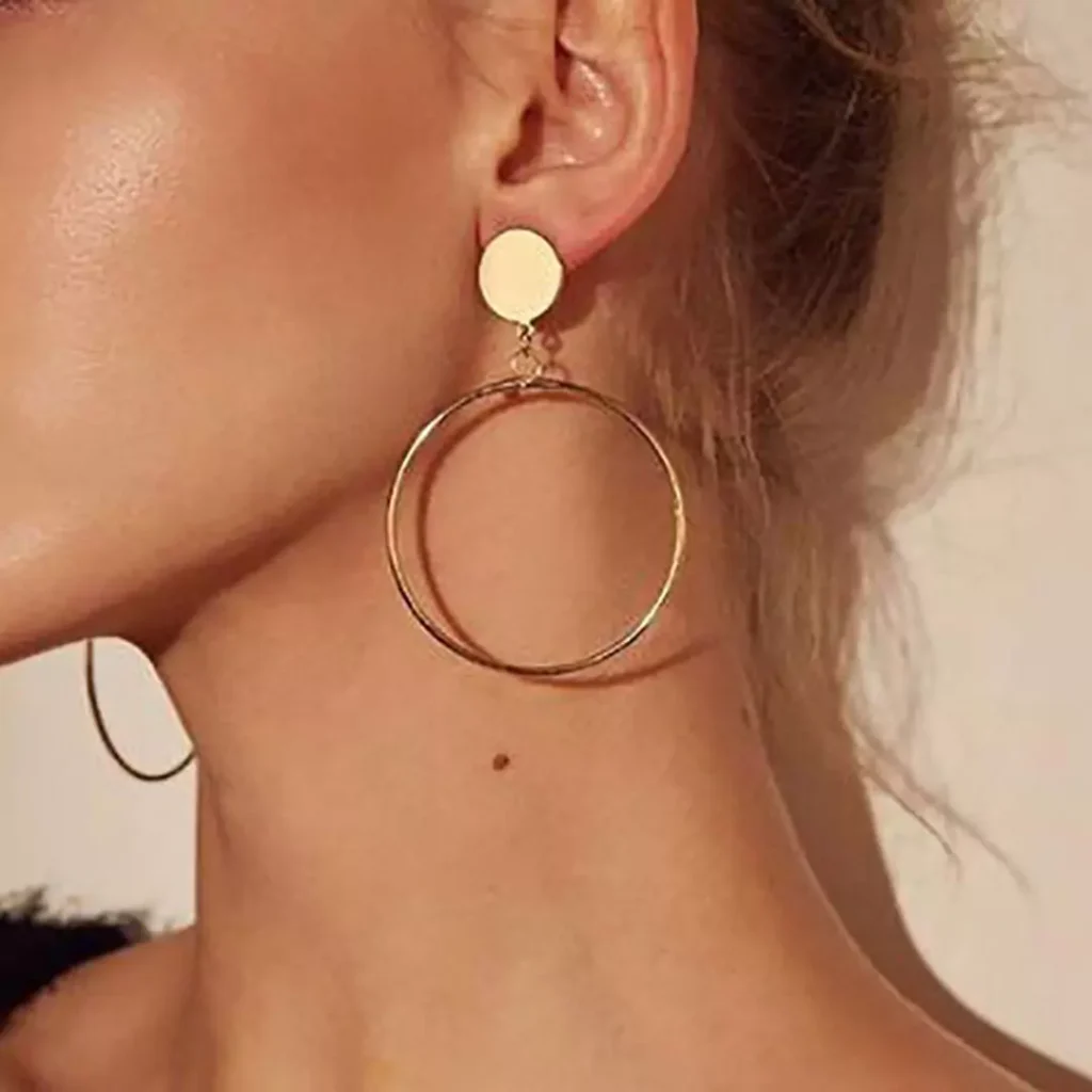 regal gold statement earrings