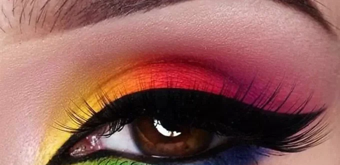 Beautiful Colorful eye makeup