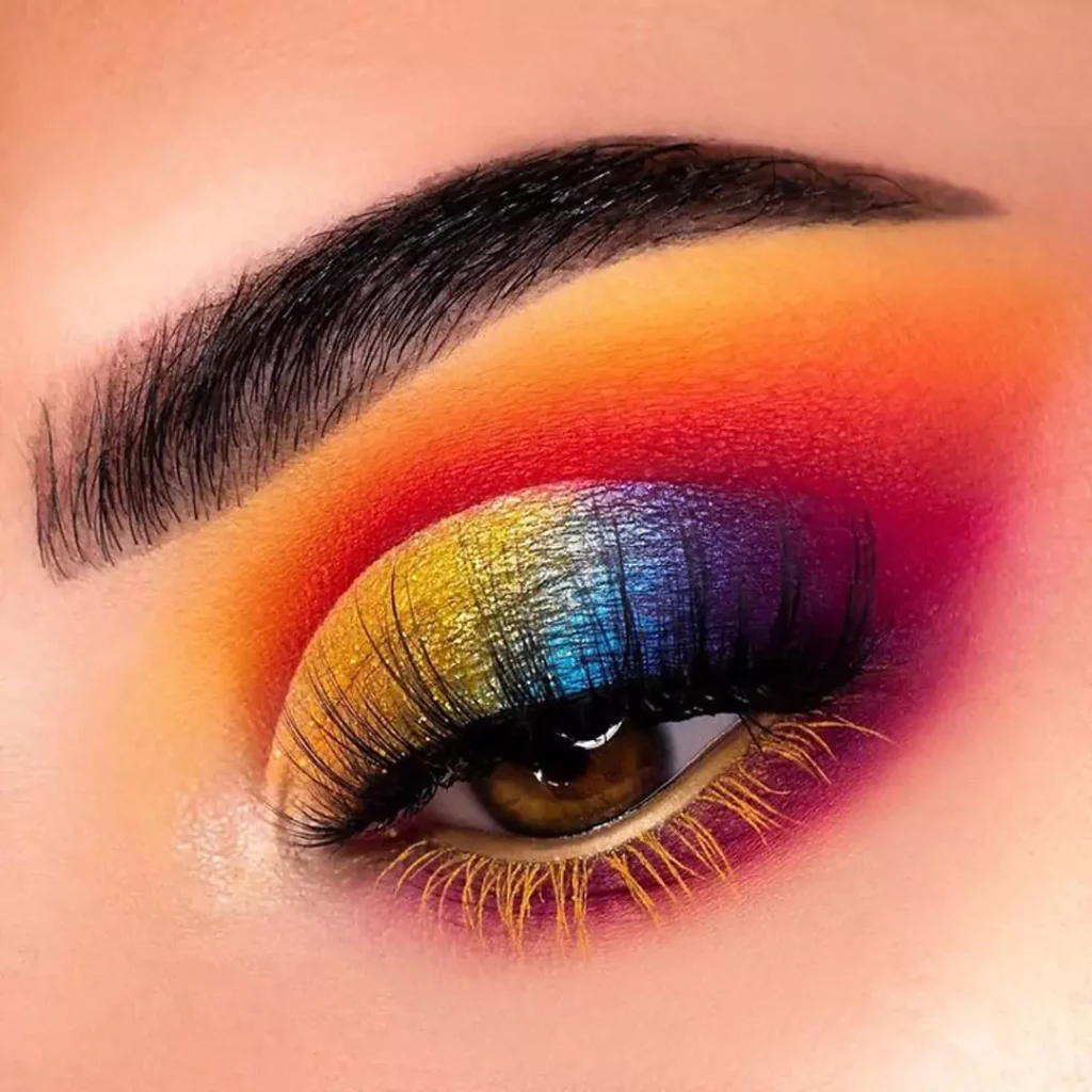 Stylish and special Colorful eye makeup