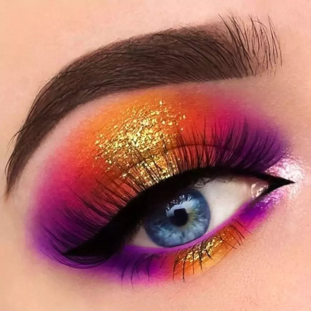 Enchanting Colorful eye makeup