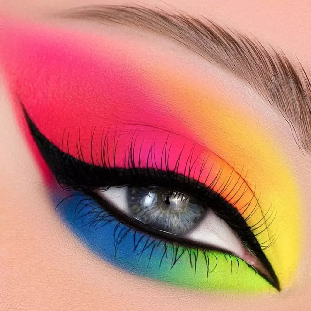 Attractive Colorful eye makeup