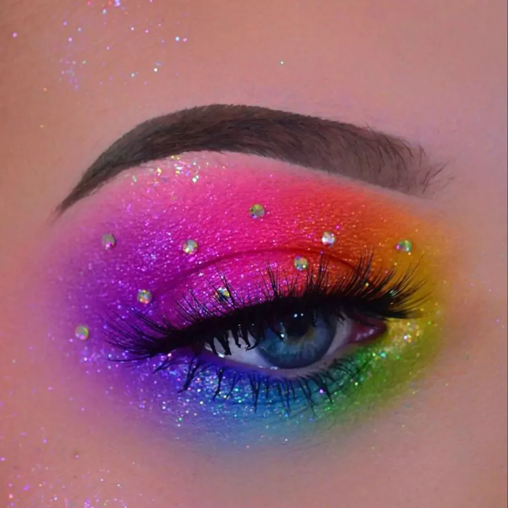 Stylish Colorful eye makeup