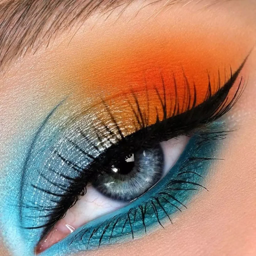 Eye-catching Colorful eye makeup