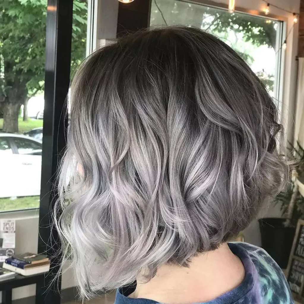 Eye-catching Smoky hair color