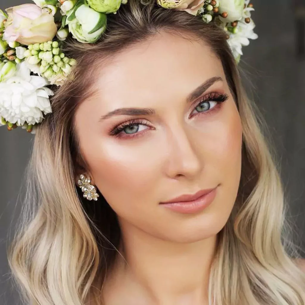 ethereal European bridal makeup