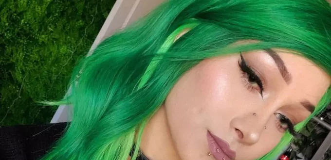 Beautiful Green hair color