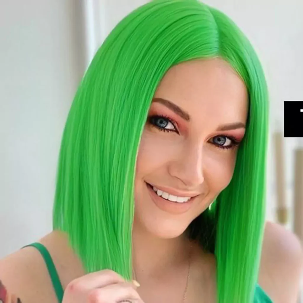 Stylish Green hair color 