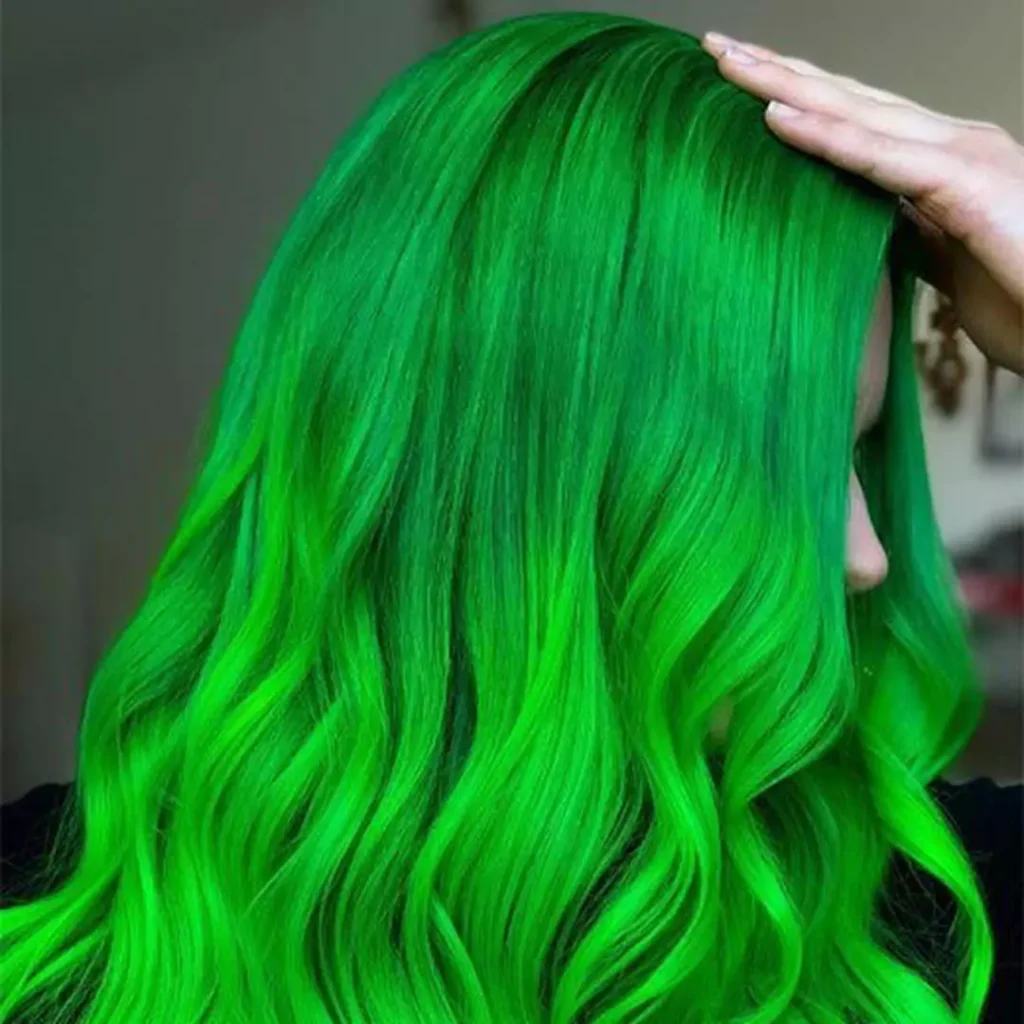 Attractive Green hair color 