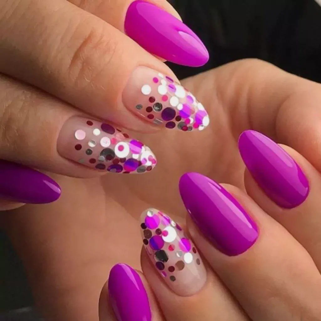 captivating confetti nail designs