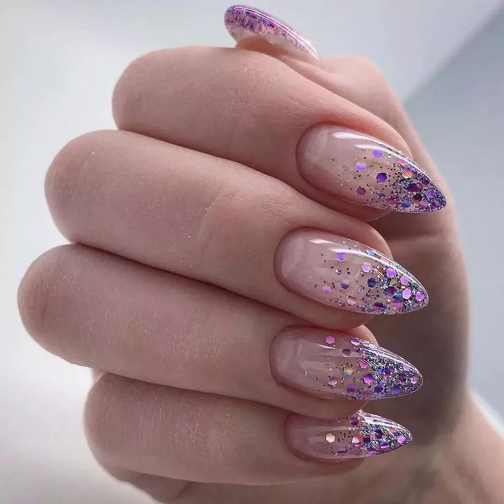 chic confetti nail designs