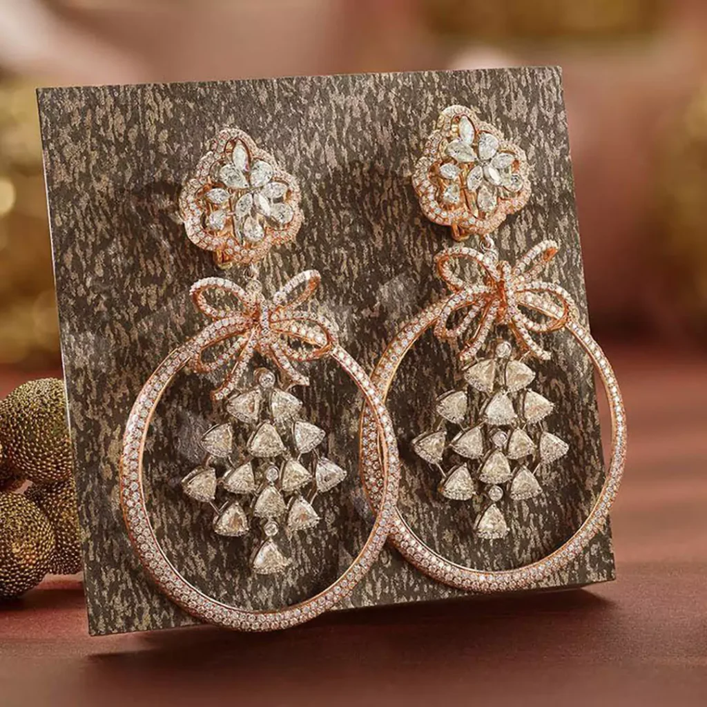 valuable indian diamond earrings