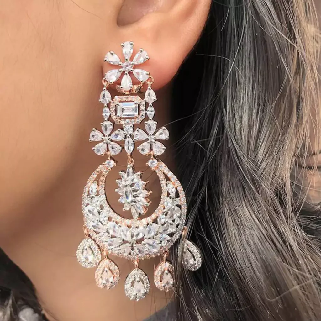 luxurious indian diamond earrings