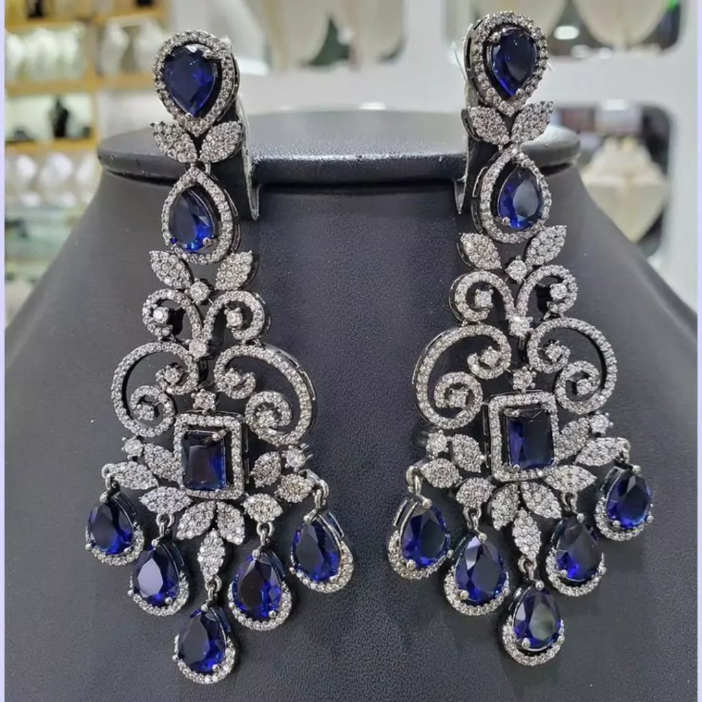 sophisticated indian diamond earrings